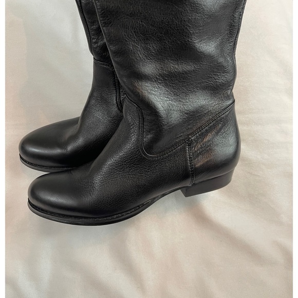 B. makowsky  Women’s Black Leather Over the knees Boots Size: 6 - Picture 7 of 15